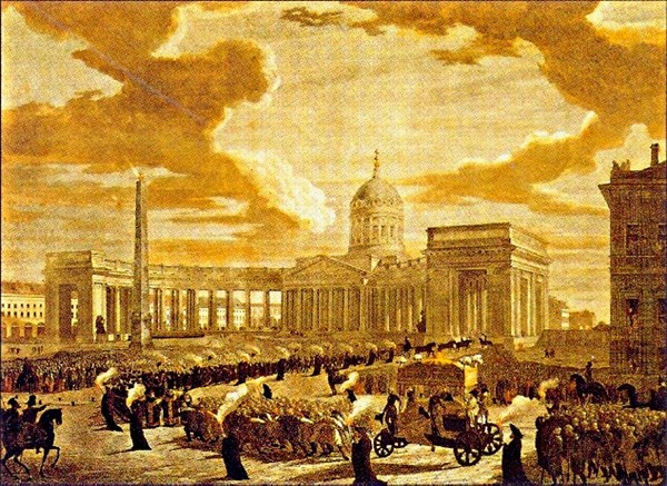 103-Траурная процессия с гробом М.И. Кутузова у Казанского собор